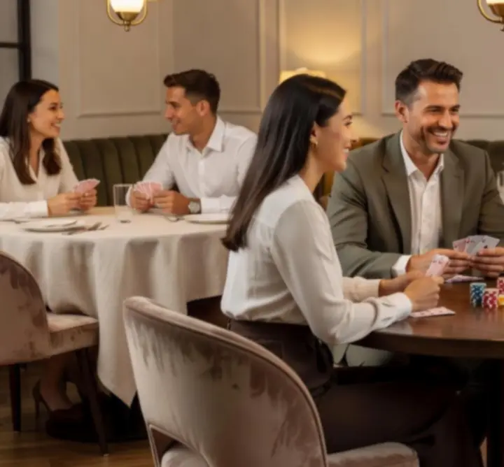 Elegáns társasági póker est a Grand Social Hall meleg hangulatú termében
